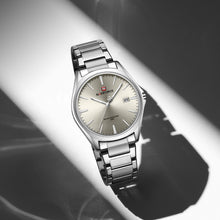 Load image into Gallery viewer, NAVIFORCE Silver Prestige Men's Stainless Steel Watch NF9291