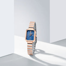 Load image into Gallery viewer, NF5050 Rose Gold Rectangular Royal Blur Dail Ladies Wrist Watch