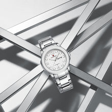 Load image into Gallery viewer, Naviforce 9244 - Bold Silver Stainless steel Man's Wrist Watch