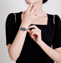 Load image into Gallery viewer, NF5050 Rose Gold Rectangular Royal Blur Dail Ladies Wrist Watch