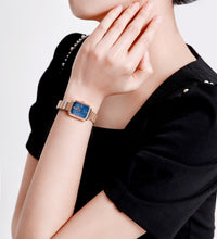 Load image into Gallery viewer, NF5050 Rose Gold Rectangular Royal Blur Dail Ladies Wrist Watch