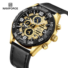 Load image into Gallery viewer, Sleek Stylish Mens gold wristwatch Naviforce NF8043
