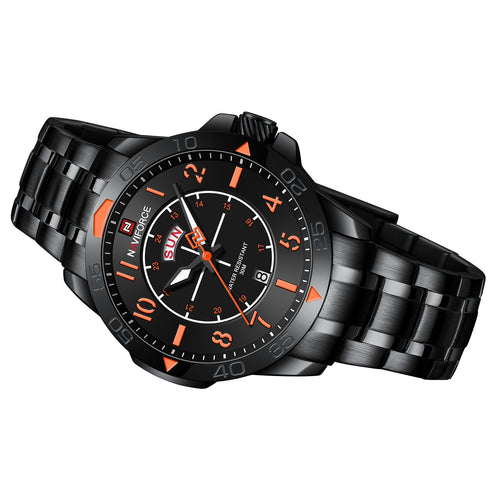Black Stainless steel wrist watch