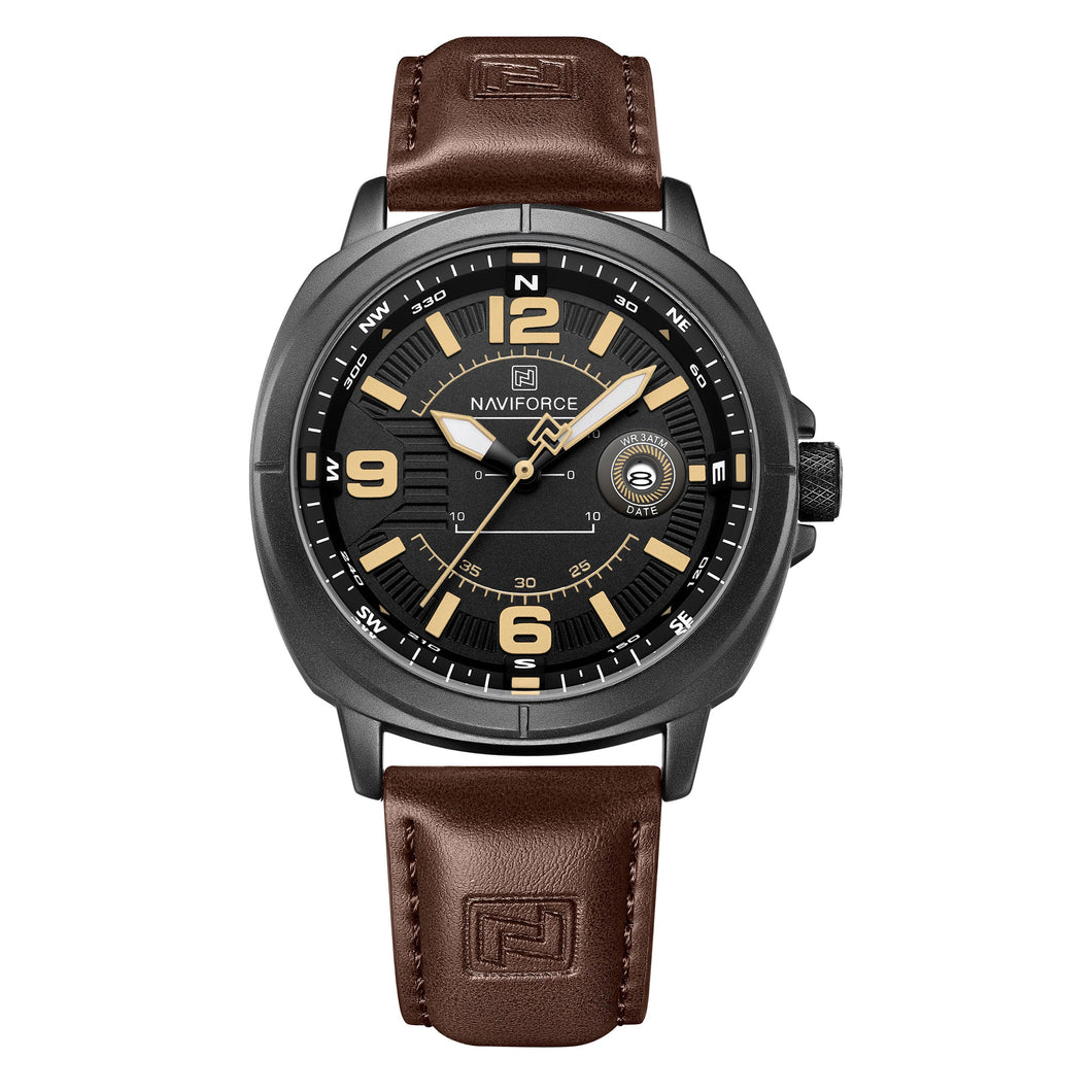 Naviforce 8078 Gold-accented marker Man's wrist watch