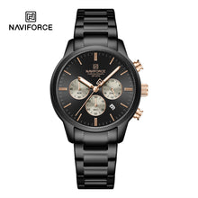 Load image into Gallery viewer, Naviforce 8076 – Obsidian Command Chronograph Men’s Wrist Watch
