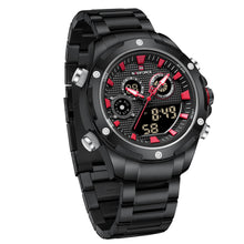 Load image into Gallery viewer, Black stainless steel Men&#39;s wrist watch
