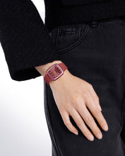 Load image into Gallery viewer, Person wearing a red watch on a white background
